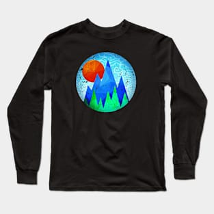 Mountain Sunrise (vintage look) Long Sleeve T-Shirt